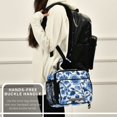 thumbnail image 6 of FORMRS Student Insulated Lunch Bag with Shoulder Strap Reusable Cooler Box for School, Blue Floral Pattern, 6 of 9