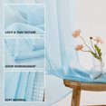 thumbnail image 4 of Deconovo Sheer Curtains for Sliding Glass Door Grommet Voile Drape Curtains, Sky Blue, 52" x 96", 2 Panels, 4 of 7