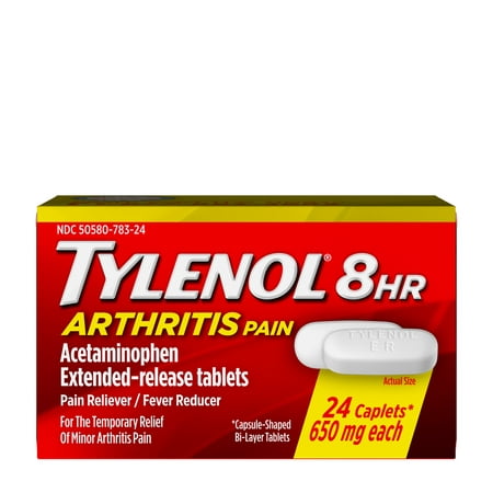 Tylenol 8 Hour Arthritis Pain Tablets with Acetaminophen, 24