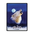 thumbnail image 1 of RYLABLUE Wolf Fleece Blanket Throw Blanket 58x80 inches, 1 of 1