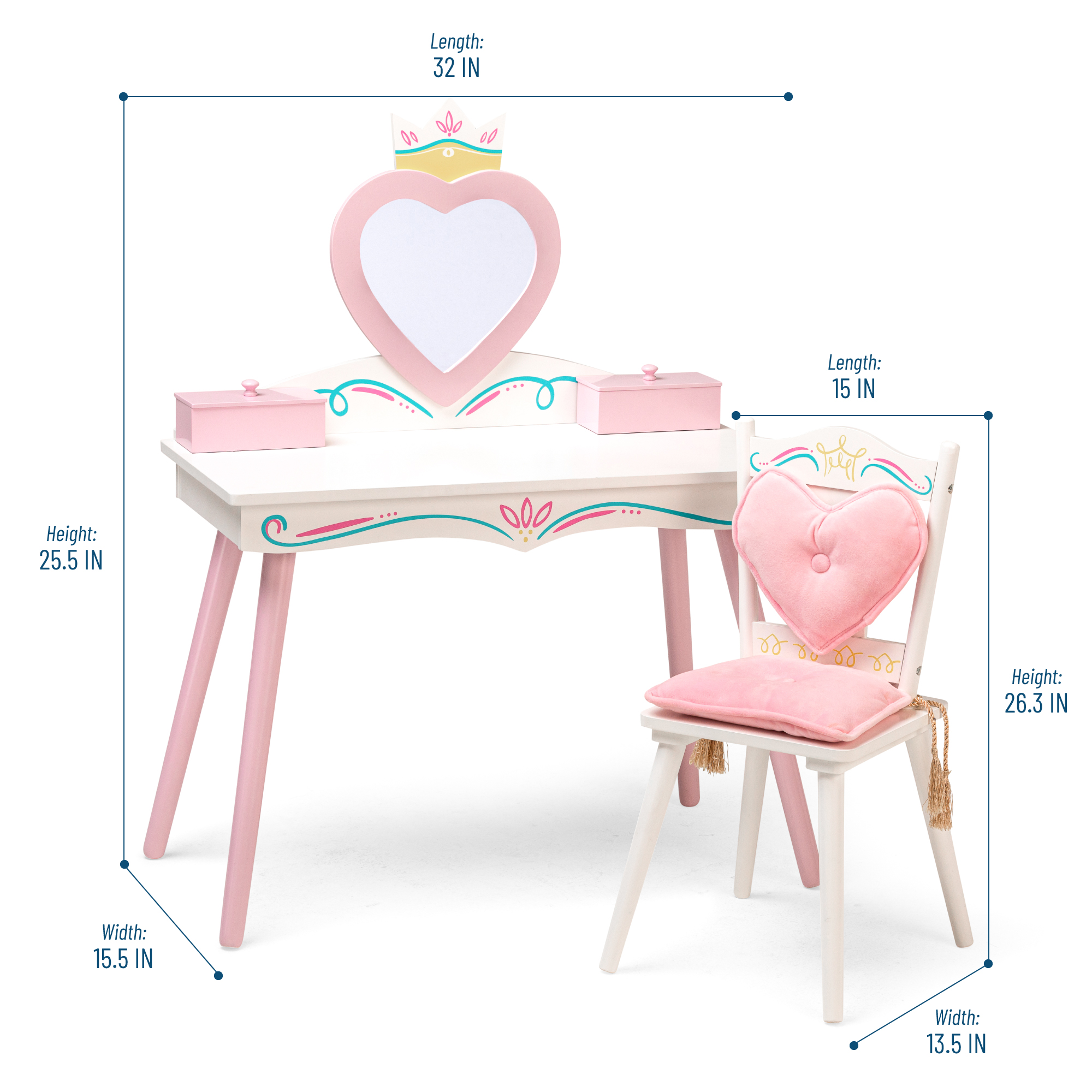 Princess Vanity Table Chair Set White Walmartcom Walmartcom Princess Vanity Table Chair Set White Walmartcom Walmartcom
