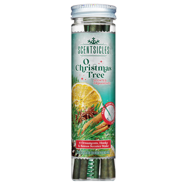 Scentsicles Scented Ornament Sticks, O Christmas Tree 6ct Bottle