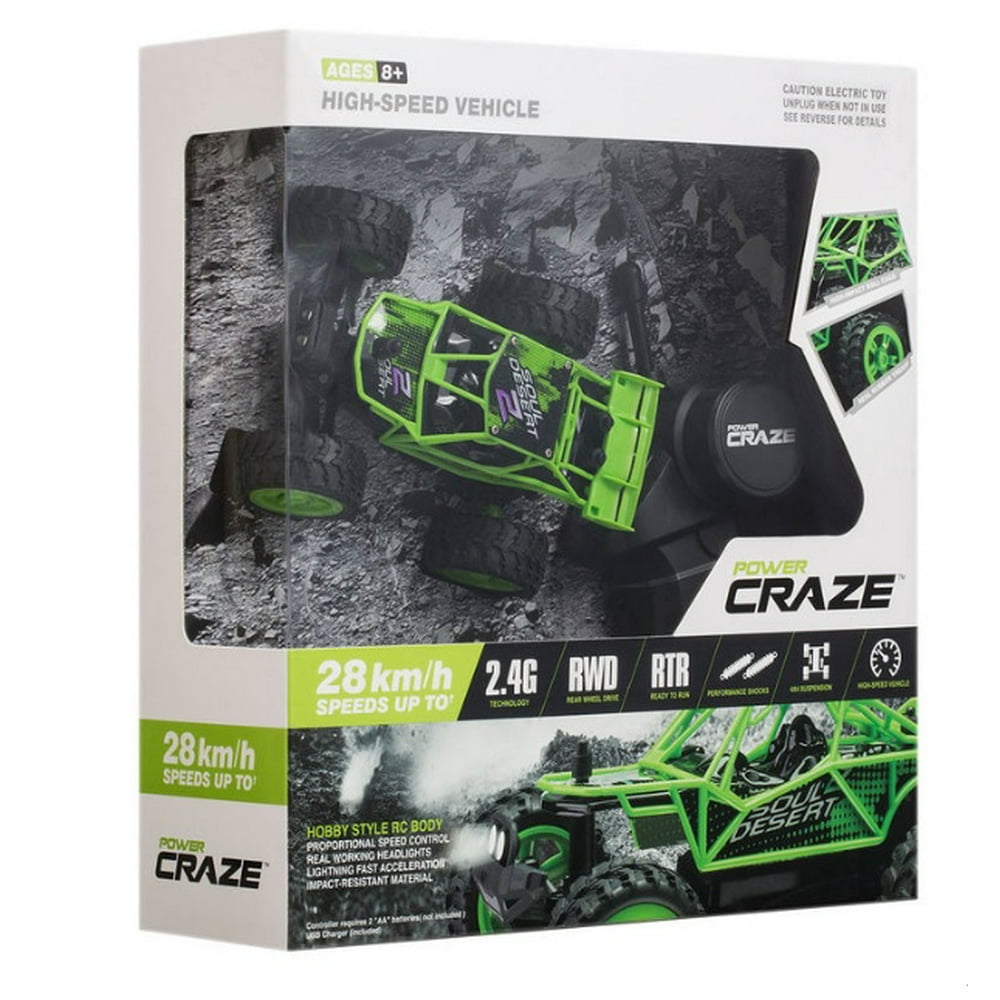 Power Craze High Speed Remote Control Car Green