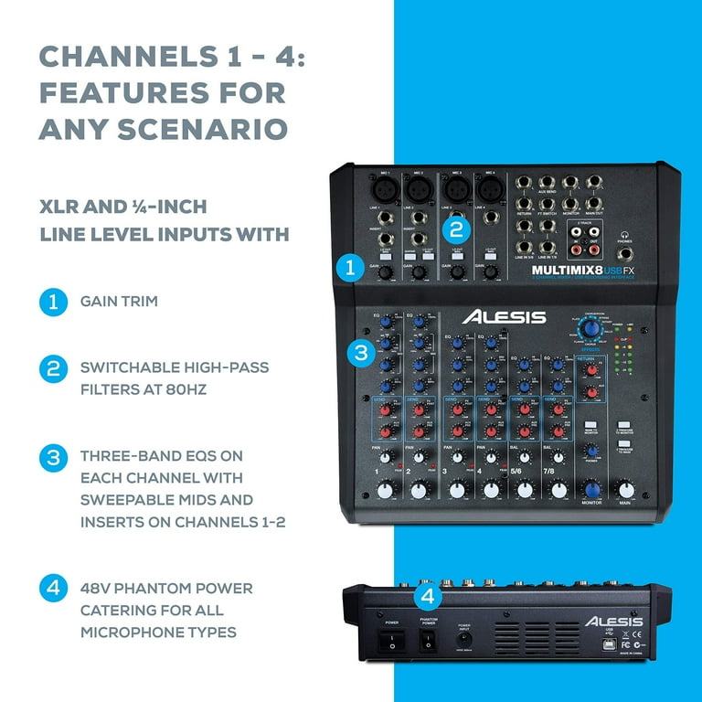 Free Shipping! Alesis MultiMix 8 USB FX Audio Mixer Free Shipping! Alesis MultiMix 8 USB FX Audio Mixer