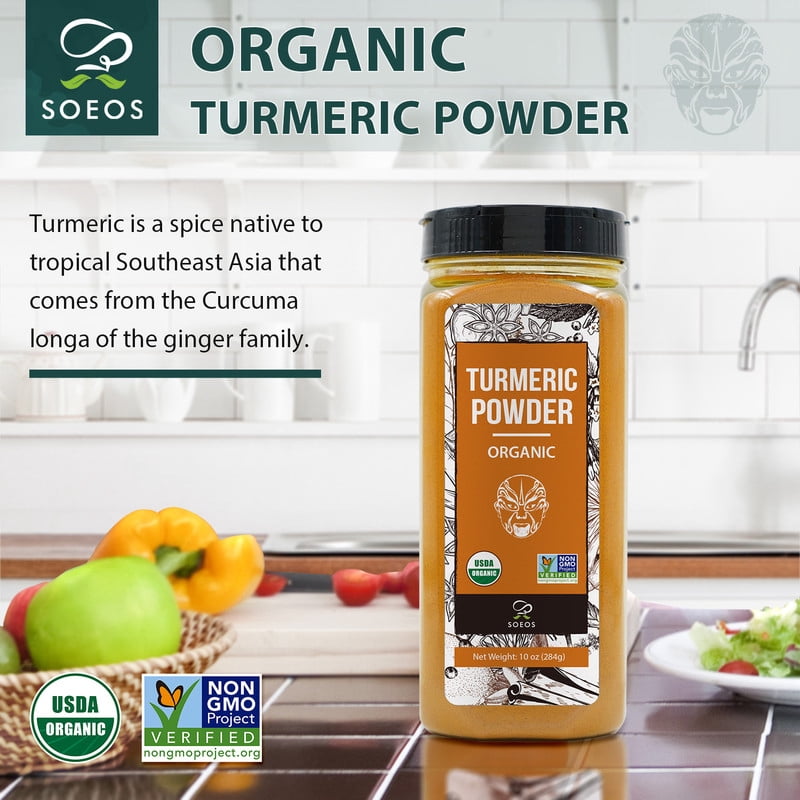 Soeos Organic Turmeric Powder, 10oz (284g)