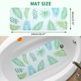 thumbnail image 6 of Unique Bargains Bath Mat Leaves Pattern Bathtub Mat Shower Mat Anti Slip Bathtub Mats for Tub with Suction Cups and Drain Holes White Green, 6 of 7