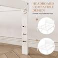 thumbnail image 3 of Merrland Queen Size Metal Bed Frame, 18" Platform Bed with Large Under-Bed Storage Space, Noise-Free, Easy Assembly, White, 3 of 7