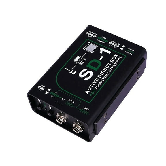 SD-1 Professional Active DI Box for Guitars Mono Instrument Direct Box Sound Enhancement for Studio and Stage