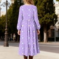 thumbnail image 6 of Girls Valentine's Day Dress Love Heart Long Sleeve Casual Holiday Dress A-Line Party Dresses with Pockets for 4-15 Years, 6 of 6
