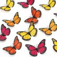 thumbnail image 3 of Topboutique 3D Artificial Fake Monarch Butterfly,Butterfly Decorations for Home Wall Decor,Decorative Butterfly for Yard and Wedding Decor,Colorful Butterfly Magnetic Stickers,4.7x3.1 inch,50 Pcs, 3 of 8