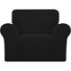 thumbnail image 1 of Silla de gran tamaño sofá extensible resbalde sofá sofá de 1 pieza cubierta Protector de muebles suave con fondo elástico Spandex Jacquard tela cheques Oversized Chair Negro, 1 of 4