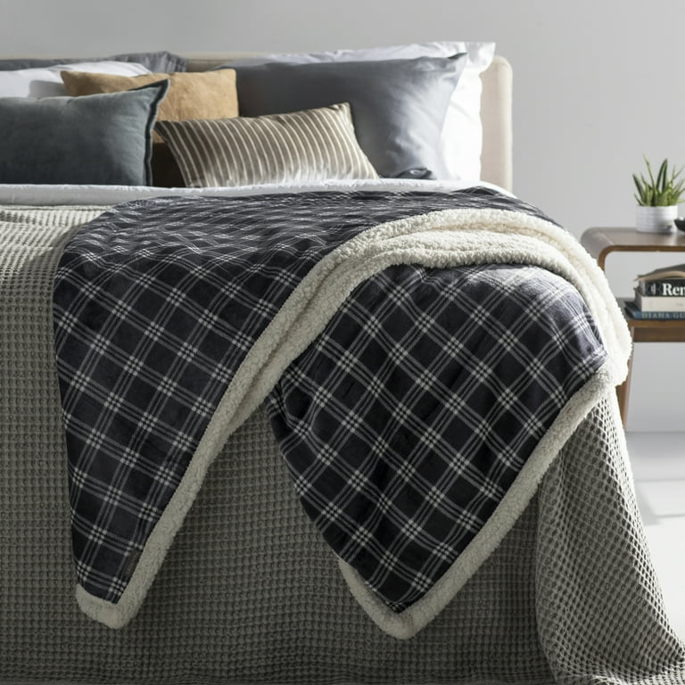 Northpoint Nordic Fair Isle Soft Sherpa Full Queen Bed Blanket