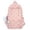 Pink, variant on Backpack for Boys Quilted Diamond Bow Embroidery Daypack with Tassel Back to School Supplies for Kids Backpack for Girls White