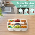thumbnail image 4 of Large Snackle Box Container, 9+1 Big Space, Portable Divided Serving Tray with Lid & Handle, Charcuterie Board Snack Box for Flight, Veggie Tray for Outdoor, Perfect for Gift Giving, 4 of 7