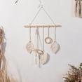 thumbnail image 5 of Xloro Macrame Wall Hanging Organizer Boho Woven Tapestry with Tassels for Hair Bow and Accessory Storage Decorative Cotton Rope Wall Art for Farmhouse Decor (1Pc 16"x18"), 5 of 7