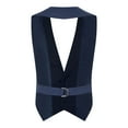 thumbnail image 2 of YONGHS Kids Boys Gentleman Halter Waistcoat Dressy Vest Tank Tops for Wedding Banquet Formal Party Navy Blue 12, 2 of 7