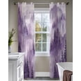 thumbnail image 4 of Purple Mountain Sheer Curtains 63 Inch Length 2 Panels Set for Living Room/Bedroom, Misty Forest Nature Woodland Pine Tree Landscape Kitchen Curtains Grommet Curtains Window Treatments 42"x63"x2, 4 of 7