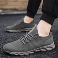 thumbnail image 2 of Mens Shoes Casual Sneakers Low Top Walking Shoes Breathable Mesh Sport Shoes Black Size 6.5, 2 of 9