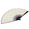 thumbnail image 3 of 10 Inch Folding Fan Wedding Decoration Dance Gift Craft Paper Fan (White), 3 of 9
