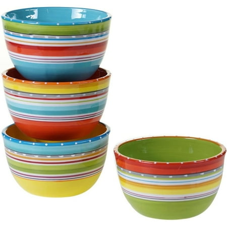 

Bilot Mariachi Ice Cream Bowls (Set of 4) 5.25 Multicolor Lead free ceramic