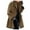 Brown, variant on UJNDER Women's Fashion Winter Long Sleeve Open Cardigan Casual Wool Coat Trench Jacket Warm Slim Long Overcoat Outwear Double Faced Wool Hooded Trench Coat Women Grey M