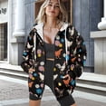 thumbnail image 2 of Yuyamidu Womens Oversized Sweatshirt Chicken Sweatshirt Boho Jackets for Women Jacket Black Zip Up Hoodie Women Apparel Cute Womens Sweatshirts L, 2 of 8