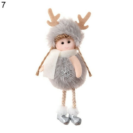 

Ruanlalo Hanging Pendant Angel Design Fine Texture Plush Christmas Angel Doll for Xmas