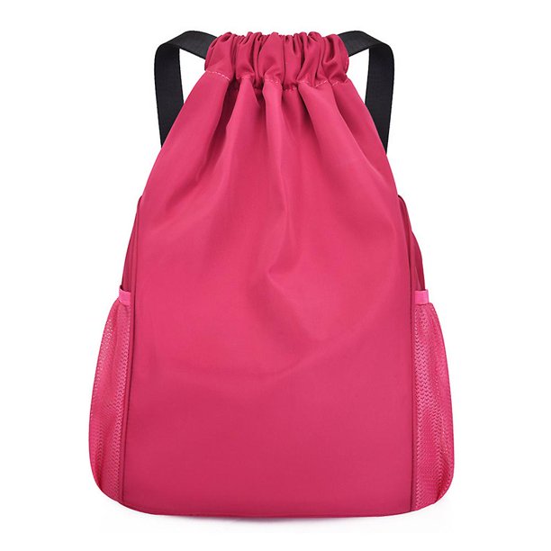 Mochila con cordón Bolsa de gimnasio Sackpack String Sack Pack Bolsas Negro