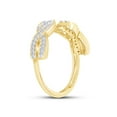 thumbnail image 3 of 14K Yellow Gold 0.25 ct Natural Diamond Solitaire Wrap Ring Jewelry For Womens-4, 3 of 3