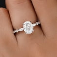thumbnail image 2 of Cora Jewellery 2TCW Oval Moissanite Engagement Ring For Women, 14K Yellow Gold, 2 of 6