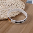 thumbnail image 1 of SHOWERORO 5 Pcs Bracelets en Caoutchouc Drapeau Australien Blanc Silicone Rond pour Fans de Soccer, 1 of 6