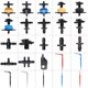 thumbnail image 2 of Garden 1/8" Drip Irrigation Sprinkler 4 Way Water Pipe Connector 4/7mm To 3/5mm Hose Bend Arrow Emitter Dripper Watering Fitting He Qiyong unisex, 2 of 2