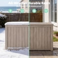 thumbnail image 7 of fazzn 180 Gallon Resin Deck Box Outdoor Indoor Waterproof Storage Box for Patio Furniture Pool Accessories Storage for Cushion Garden Tools (Brown), 7 of 7
