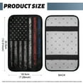 thumbnail image 5 of Yuyamidu American Flag Car Center Console Armrest Cushion Fashion Auto Decorative Accessories Soft Armrest Cushion Pad Protector Flannel Armrest Cover Fit for Most Vehicles, 5 of 7