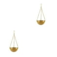 thumbnail image 3 of Ruiboury Hanging Planter Innovative Flower Pot For Stunning Display Metal Hanging Flower Pots Metal Hanging Flower Basket gold S 2Set, 3 of 6