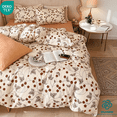 thumbnail image 4 of Jolusere Red Flowers King Comforter Sets, 3 Pieces Chic Garden Style Bedding Sets for Adults All Season, 4 of 10
