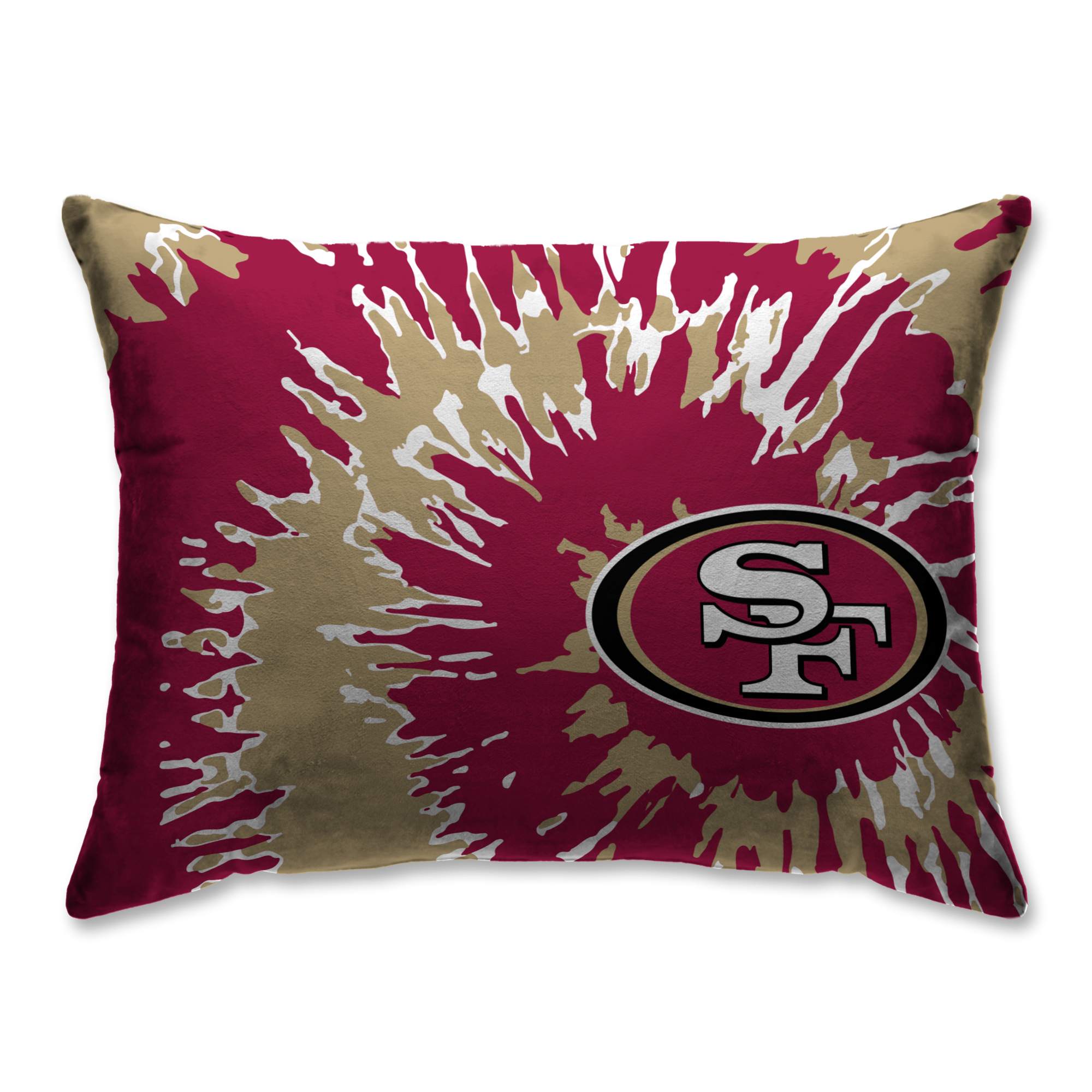San Francisco 49ers Tie Dye Plush Bed Pillow Red No Size