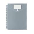 thumbnail image 1 of Cosmug Professional Vertical Ring Binder Folders | Plastic with Button Close & Removable Labels | Letter Size | 11 Hole Fit | 8 Color Options, Clear, 1 of 6