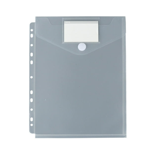 Cosmug Professional Vertical Ring Binder Folders | Plastic with Button Close & Removable Labels | Letter Size | 11 Hole Fit | 8 Color Options, Clear