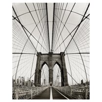 Masterpiece Art Gallery Vintage Brooklyn Bridge by Danita Delimont Canvas Art Print 22" x 28"