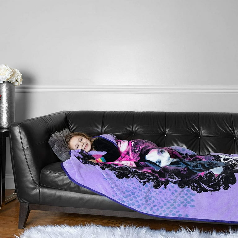 Franco Kids Bedding Soft Plush Micro Raschel Throw 46 in x 60 in Disney Descendants
