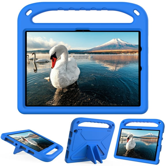 Dteck Case for Amazon Fire HD 10 2021/HD10 Plus 2021 10.1-inch Kids Tablet Case 11th Generation,Kids Friendly EVA Foam Shockproof Handle Kickstand Case Lightweight Protective Cover,Blue
