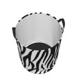 thumbnail image 4 of YFYANG Waterproof Laundry Hamper, Zebra Stripes Pattern Laundry Basket Oxford Fabric with Handle Foldable, S, 4 of 8