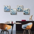 thumbnail image 5 of Canvas Wall Decor For Bedroom Room Wall Art For Living Room Abstract Blue Flowers Paintings Wall Artworks Hang Pictures For Office Decoration Posters Prints Art Kitchen Home Decor 4 Piece, 5 of 6
