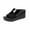 Black, variant on VerPetridure Summer Open Toe Sandals Slip-on Slides Non-Slip Diagonal Chunky Sandal, Super Soft and Comfortable, Breathable Platform Super High Heel Fish Mouth Slippers