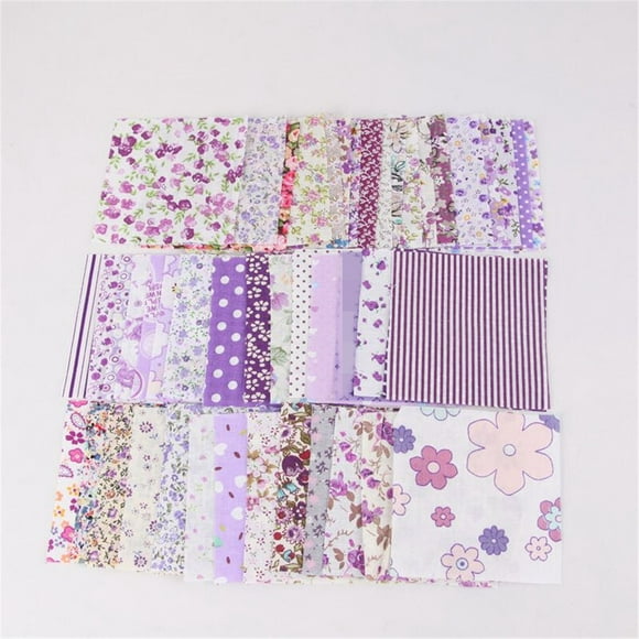50pcs Floral Coton Tissu Bundle Couture Patchwork à la Main pour Bricolage Couture Artisanat (10 X 10cm)