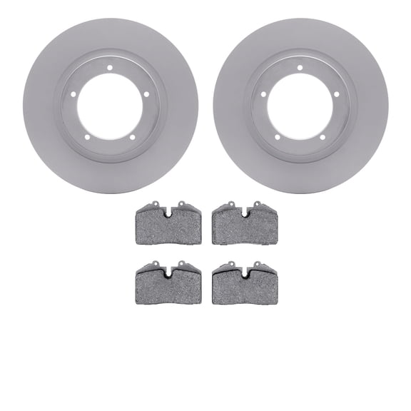 Dynamic Friction Company Front Geospec Brake Rotors with 5000 Advanced Brake Pads 4502-02034