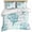 Green, variant on 3 Piece Blue Grey Coral Coastal Duvet Cover Set California King,Microfiber Comforter/Quilt Cover with Corner Ties and 2 Pillowcases,Summer Beach Seaside Nautical Soft Bedding with Zipper Closure