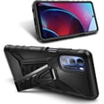 thumbnail image 3 of Nagebee Case for Motorola Moto G Stylus 2022 with Tempered Glass Screen Protector (Full Coverage), Belt Clip Holster with Built-in Kickstand, Heavy Duty Shockproof Armor Rugged Case (Black), 3 of 6