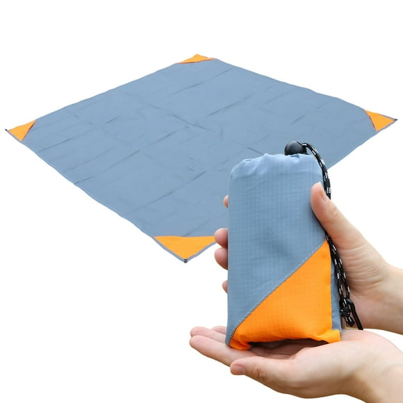 Orga'Neat Manta de picnic de bolsillo, lona de camping liviana a prueba de arena, 55 ″ x 60 ″ plegable y cabe en una bolsa pequeña, tapete de playa compacto, lavable, resistente al agua, de secado ráp